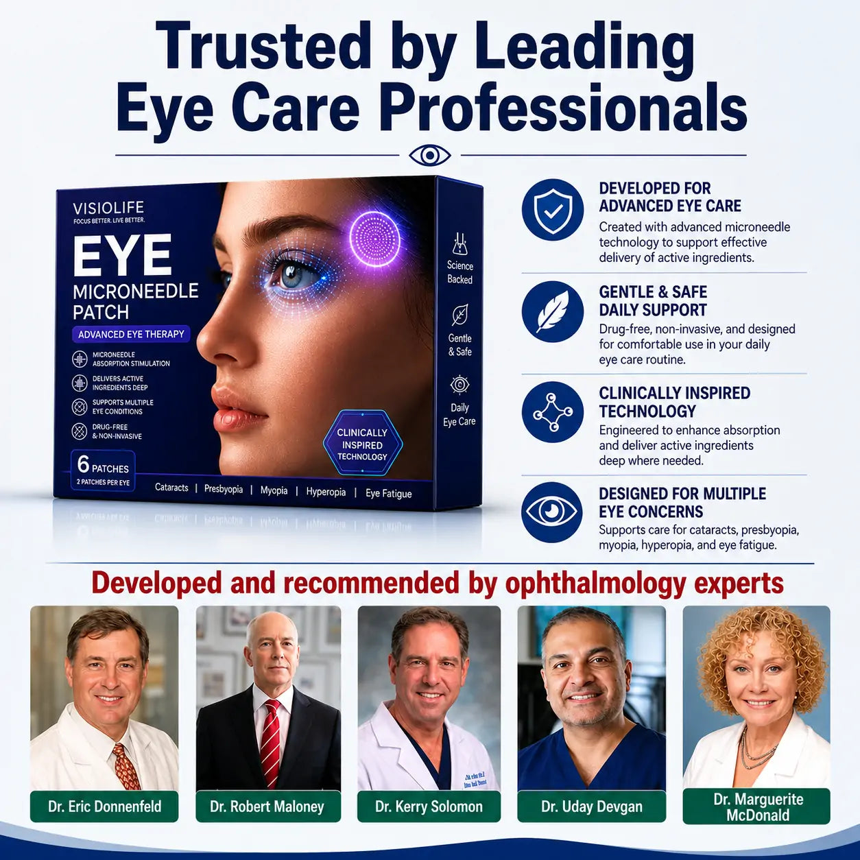 Visiolife™ PRO Transdermal Vision-Repair Eye Microneedle Patch✅(Suitable for presbyopia, dry eye syndrome, glaucoma, and cataracts)