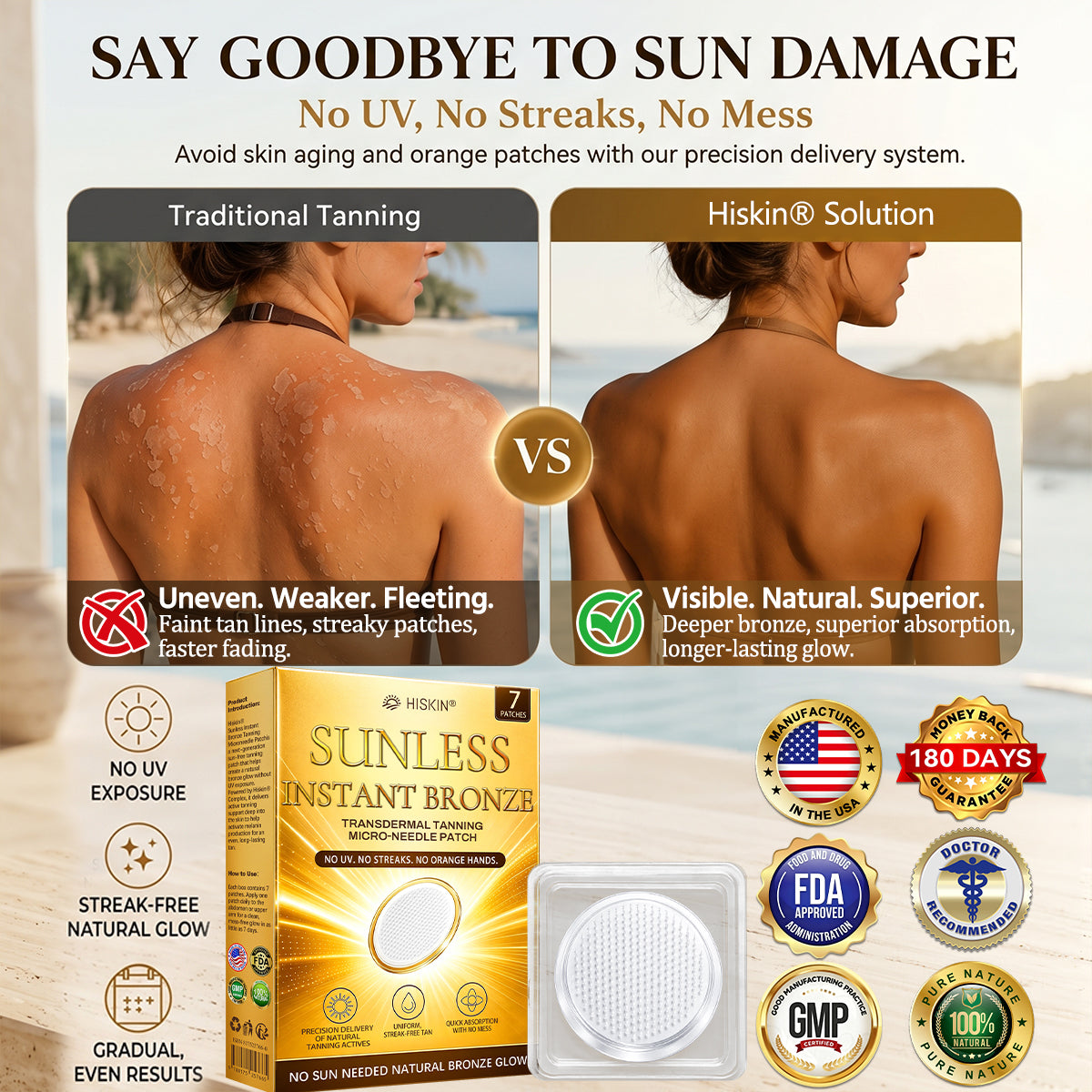 𝑶𝒇𝒇𝒊𝒄𝒊𝒂𝒍 𝑺𝒕𝒐𝒓𝒆 | ☀️🌹 𝐇𝐢𝐬𝐤𝐢𝐧® 𝐒𝐮𝐧𝐥𝐞𝐬𝐬 𝐈𝐧𝐬𝐭𝐚𝐧𝐭 𝐁𝐫𝐨𝐧𝐳𝐞 𝐓𝐚𝐧𝐧𝐢𝐧𝐠 𝐌𝐢𝐜𝐫𝐨𝐧𝐞𝐞𝐝𝐥𝐞 𝐏𝐚𝐭𝐜𝐡 🇺🇸 (𝐉𝐮𝐬𝐭 𝐨𝐧𝐜𝐞 𝐚 𝐝𝐚𝐲) 𝐕𝐢𝐬𝐢𝐛𝐥𝐞 𝐁𝐫𝐨𝐧𝐳𝐞 𝐆𝐥𝐨𝐰 𝐢𝐧 𝟕 𝐃𝐚𝐲𝐬 ✅ 𝐍𝐨 𝐔𝐕, 𝐍𝐨 𝐎𝐫𝐚𝐧𝐠𝐞, 𝐍𝐨 𝐒𝐭𝐫𝐞𝐚𝐤𝐬, 𝐍𝐨 𝐃𝐇𝐀, 𝐍𝐨 𝐌𝐞𝐬𝐬.
